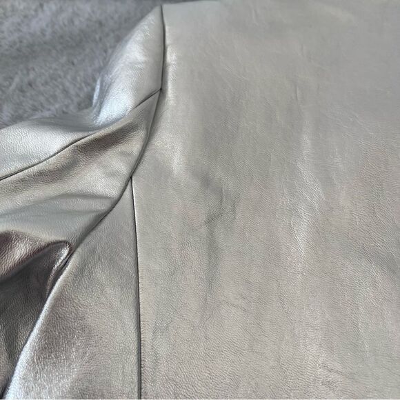 NWT A.L.C Dakota Jacket Metallic silver size 2 - Picture 16 of 16